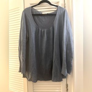 Eileen Fisher Linen Blue Sweater XL
